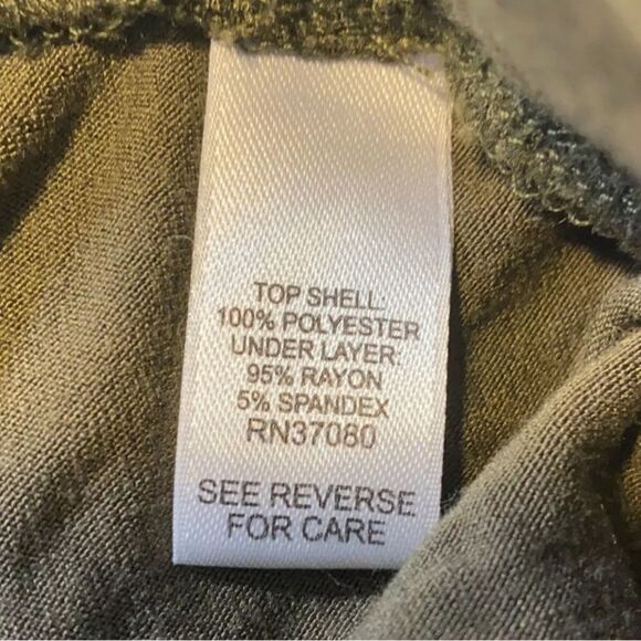 EUC CATO Plus Size Green Boho Split Mini Skirt w/ Midi Length Overlay Size 18/20 - Picture 5 of 5